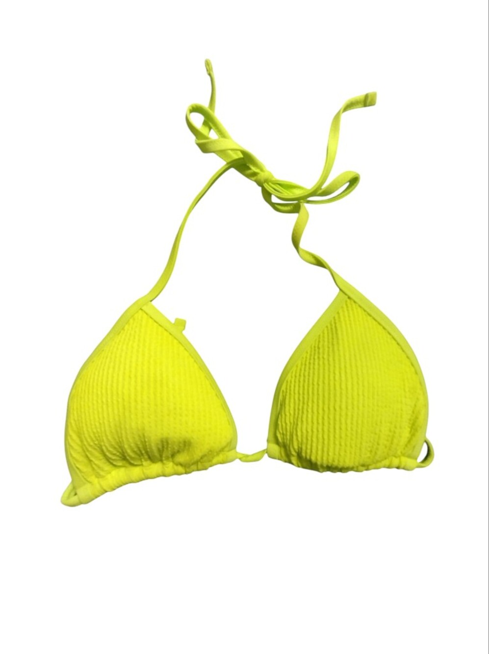 EUC Aerie Neon Yellow Triangle Bikini Top - Women Swim Medium